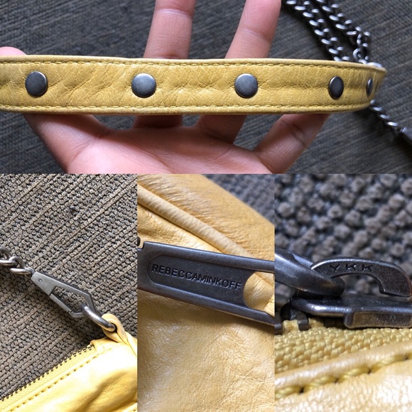 Yellow Rebecca Minkoff MAC Crossbody Bag Clutch - Picture 8 of 8